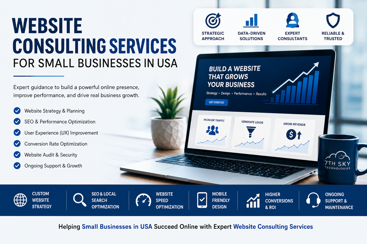 Website Consulting Services for Small Businesses in USA helping businesses improve SEO, website performance, user experience, and online growth