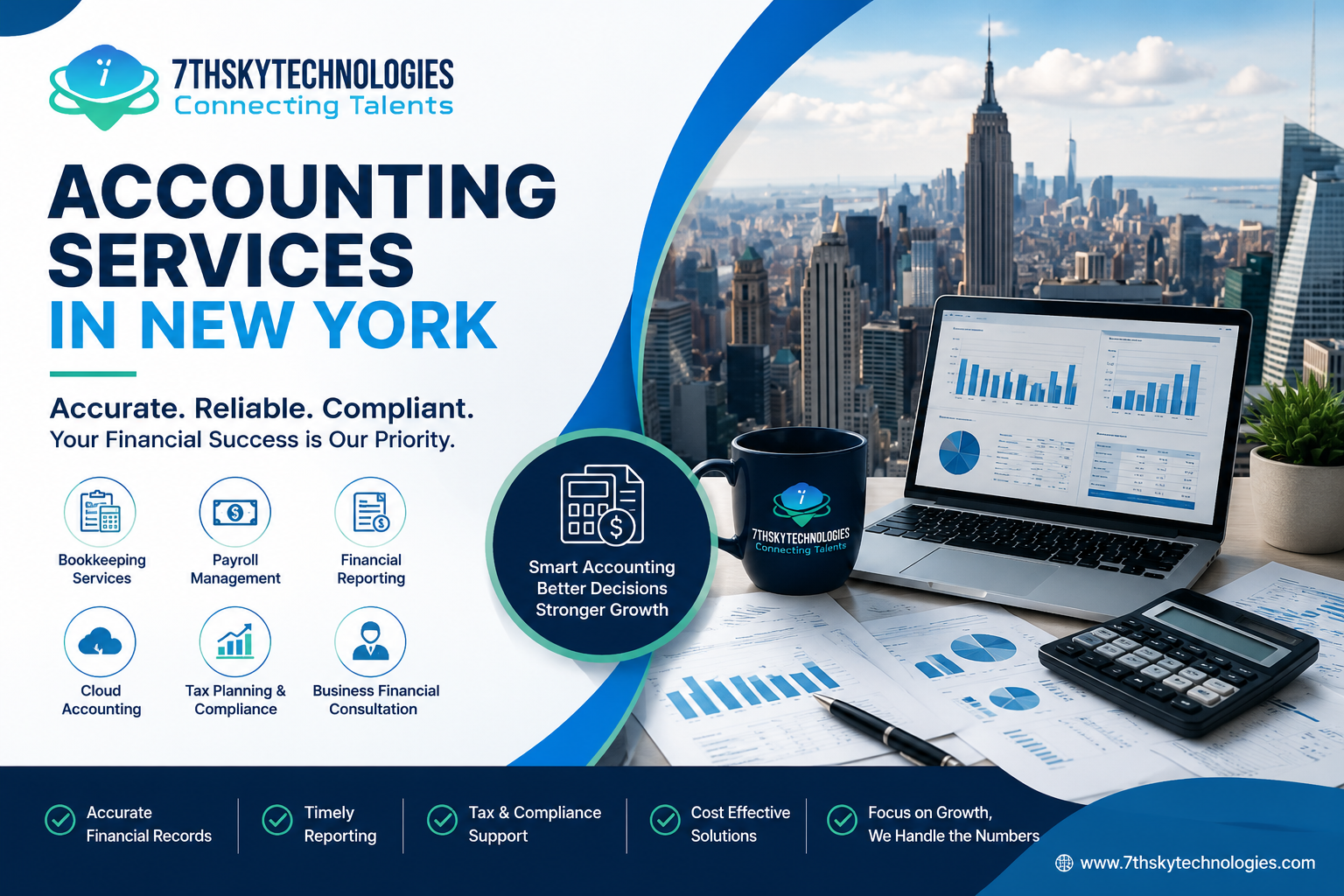 Accounting Services in New York providing bookkeeping, payroll management, financial reporting, cloud accounting, and corporate financial support.