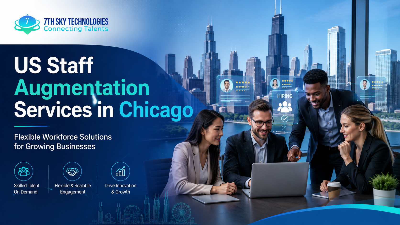 US Staff Augmentation Services in Chicago for flexible workforce and skilled professional hiring