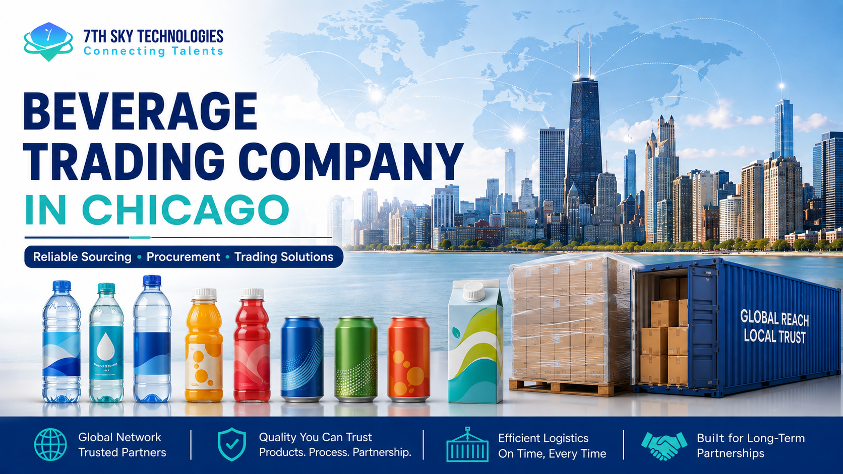 Beverage Trading Company in Chicago providing wholesale beverage sourcing, procurement and trading solutions