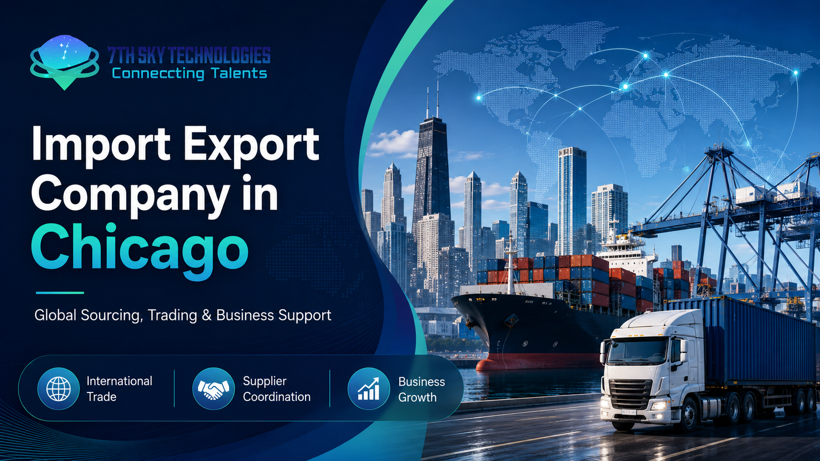 Import Export Company in Chicago for international trade, sourcing, logistics coordination and business growth