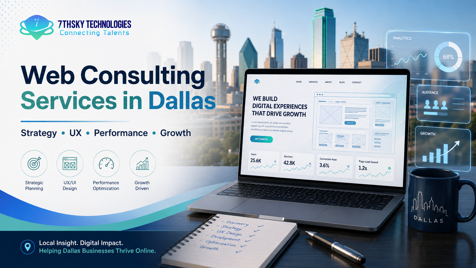 Web Consulting Services in Dallas for website strategy user experience performance and digital business growth
