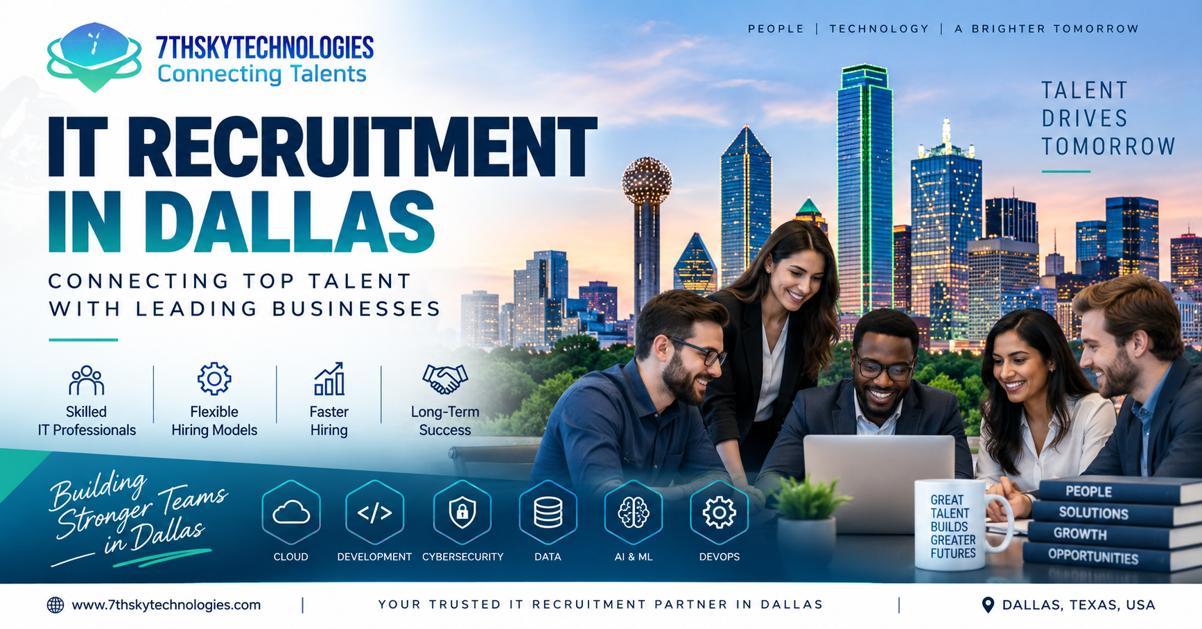 Professional IT Recruitment in Dallas helping businesses hire experienced software developers, cloud engineers, cybersecurity specialists, and technology professionals.