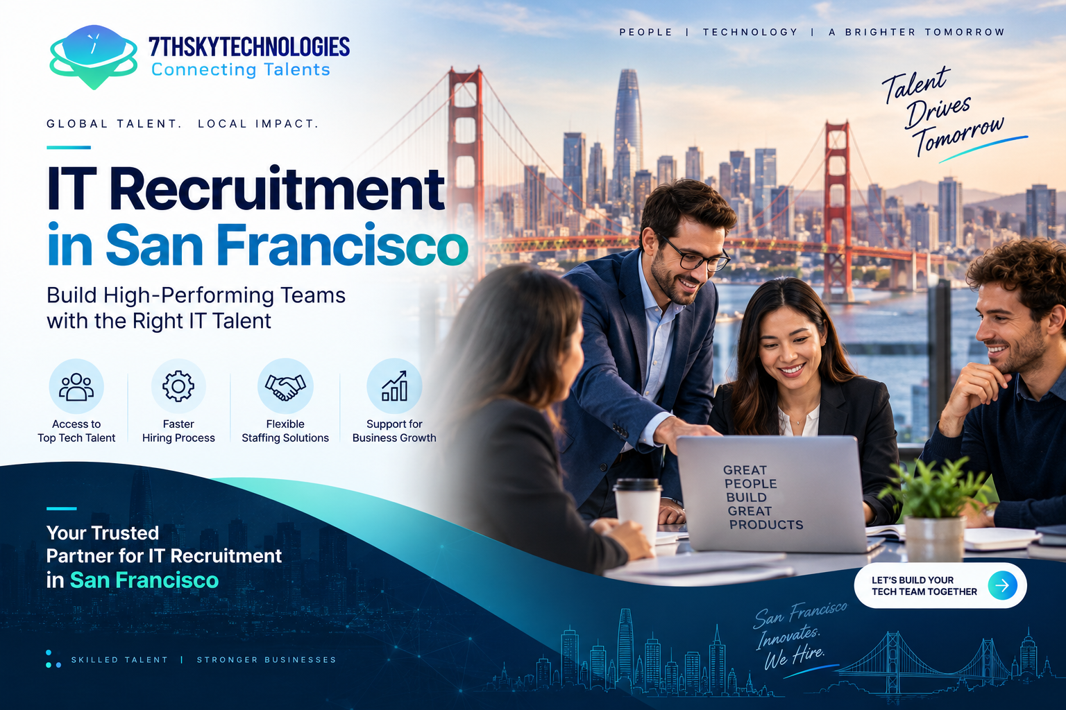 IT Recruitment in San Francisco for technology companies by 7th Sky Technologies